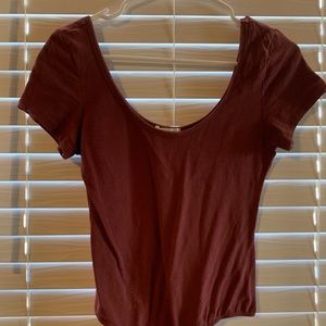Burgundy bodysuit